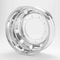 アルミホイール 22.5×7.50 10穴 オフセット162 新ISO DOT-X 大型 ダンプ トレーラー 鍛造 鏡面ポリッシュ