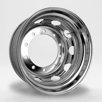 スチールメッキホイール 22.5×8.25 10穴 オフセット165 新ISO フロント用  DOT-X 大型 ダンプ トレーラー
