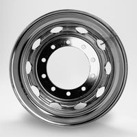 スチールメッキホイール 22.5×8.25 10穴 オフセット165 新ISO フロント用  DOT-X 大型 ダンプ トレーラー