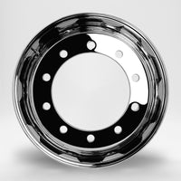 スチールメッキホイール 22.5×7.5 10穴 オフセット162 新ISO フロント用  DOT-X 大型 ダンプ トレーラー