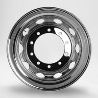 スチールメッキホイール 22.5×7.5 10穴 オフセット162 新ISO リア用  DOT-X 大型 ダンプ トレーラー