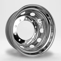 スチールメッキホイール 22.5×8.25 10穴 オフセット165 新従ISO フロント用  DOT-X 大型 ダンプ トレーラー