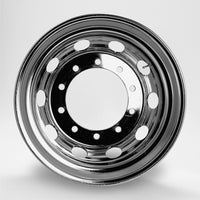 スチールメッキホイール 22.5×7.5 10穴 オフセット162 新従ISO フロント用  DOT-X 大型 ダンプ トレーラー
