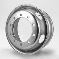 スチールメッキホイール 22.5×7.5 10穴 オフセット162 従来ISO リヤ用  DOT-X 大型 ダンプ トレーラー