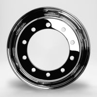 スチールメッキホイール 22.5×8.25 10穴 オフセット165 従来ISO フロント用  DOT-X 大型 ダンプ トレーラー