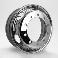 スチールメッキホイール 22.5×8.25 10穴 オフセット165 従来ISO フロント用  DOT-X 大型 ダンプ トレーラー