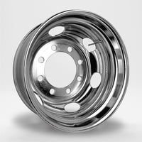 スチールメッキホイール 22.5×7.5 8穴 オフセット162 JIS フロント用  DOT-X  大型 ダンプ トレーラー (コピー)