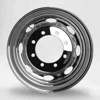 スチールメッキホイール 19.5×6.75 8穴 オフセット147 新ISO リア用  DOT-X 大型 低床 4軸