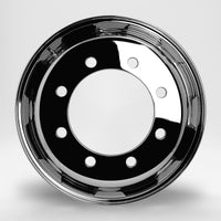 スチールメッキホイール 19.5×6.75 8穴 オフセット147 新ISO フロント用  DOT-X 大型 低床 4軸