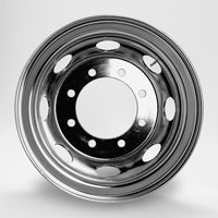 スチールメッキホイール 19.5×6.75 8穴 オフセット147 新ISO フロント用  DOT-X 大型 低床 4軸