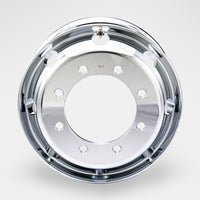 アルミメッキホイール 19.5×6.75 8穴 オフセット147 新ISO DOT-X 大型 低床 4軸