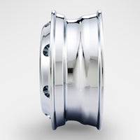アルミメッキホイール 19.5×6.75 8穴 オフセット147 新ISO DOT-X 大型 低床 4軸