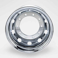 アルミメッキホイール 22.5×8.25 10穴 オフセット165 新ISO DOT-X 大型 ダンプ トレーラー