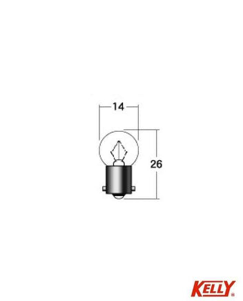 【 G14 BA9S 】シングル球 10個入 24V 6W クリア(純正色) 表示灯 ナンバー灯球 パイロットランプ球 交換用電球 KELLY 品番12242010