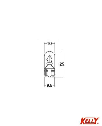 【 T10 W2.1×9.5d 】ウエッジ球 10個入 24V 5W クリア(純正色) ルーム球 ルームランプ 交換用電球 KELLY 品番20002021