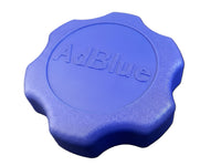 ラック用の尿素水タンク向けAdBlue刻印入りブルーキャップ。握りやすい星型グリップ形状で、日々の点検や破損時の交換、万が一の予備用として活躍する樹脂製のアウトレット商品です。